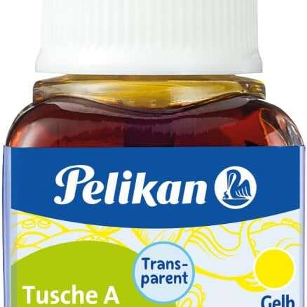 Pelikan Tinta China 523 10ml N.5 - Botella de 10ml - Resistente al Agua - Ideal para Dibujo y Caligrafia - Color Amarillo 1