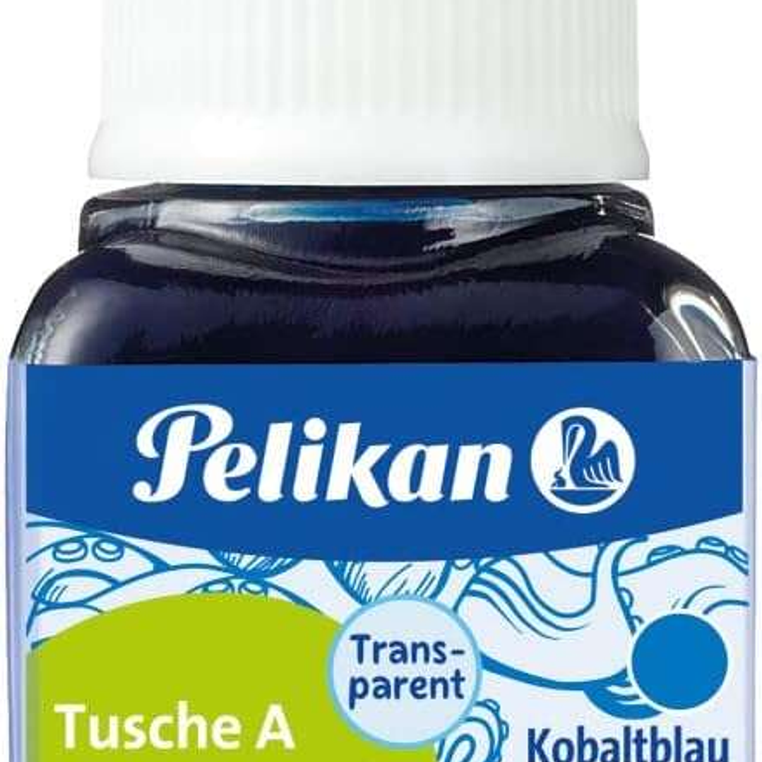 Pelikan Tinta China 523 10ml N.8 - 10ml - Ideal para Dibujo y Caligrafia - Resistente al Agua - Color Azul Cobalto 1