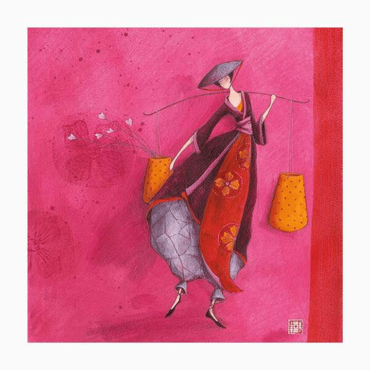 Pictura Gaëlle Boissonnard Tarjeta Doble - Acabado en Barniz de Relieve UV Grueso - Laminado Mate de Tacto Suave - 16x16cm - Papel con Certificacion F 1