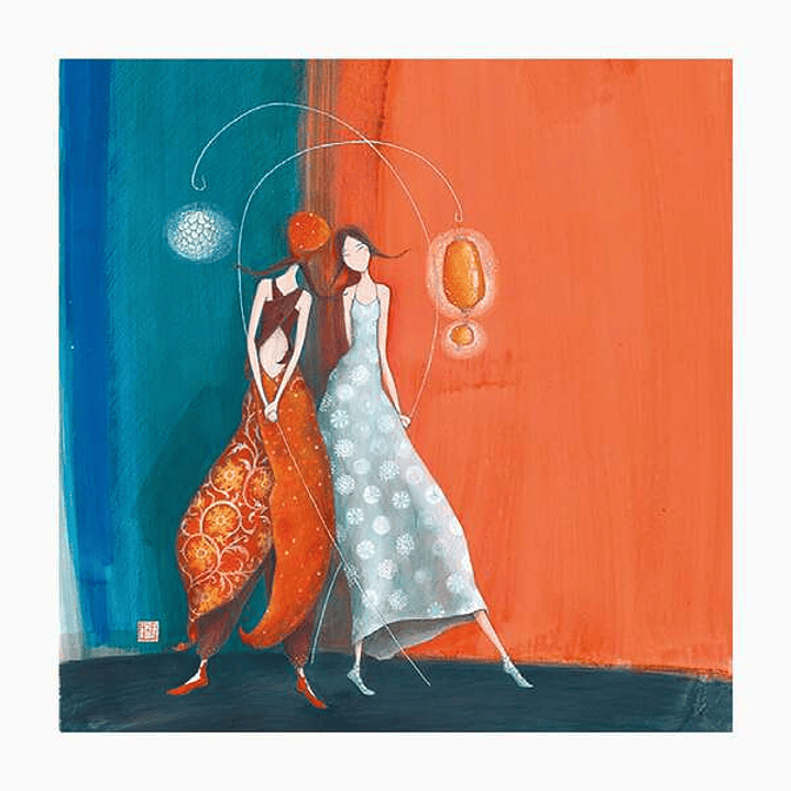 Pictura Gaëlle Boissonnard Tarjeta Doble - Acabado en Barniz de Relieve UV Grueso - Laminado Mate de Tacto Suave - 16x16cm - Papel con Certificacion F 1