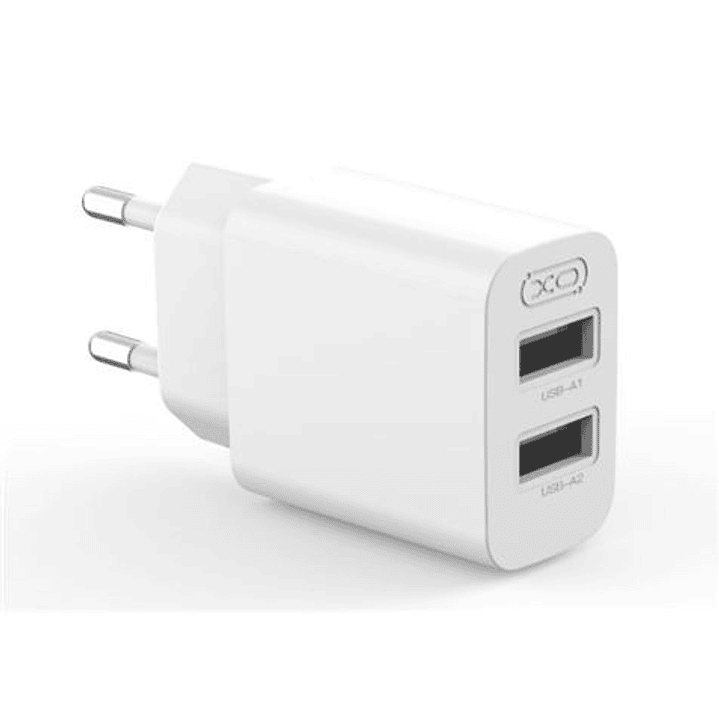 XO L109 Cargador de Pared 10W - Carga Rapida - 2xUSB-A - Color Blanco 1