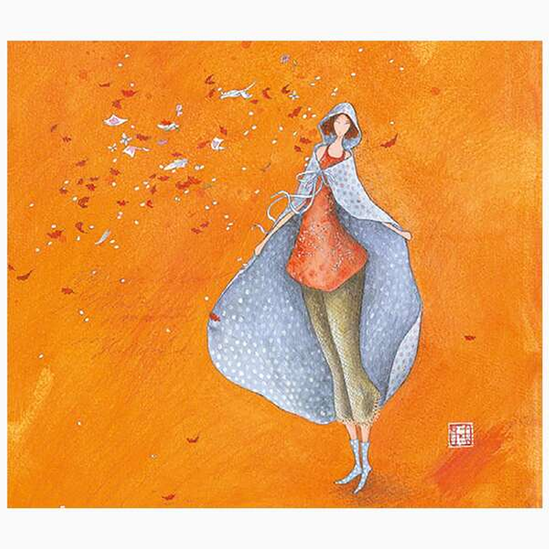 Pictura Aquarupella Gaëlle Boissonnard Tarjeta Doble 14x16cm - Acabado en Barniz de Relieve UV Grueso - Laminado Mate de Tacto Suave - Papel con Certi 1