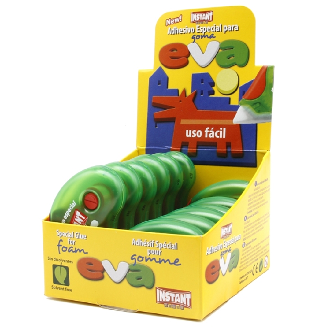 Instant Roller de Adhesivo Especial para Goma EVA - Aplicacion Limpia y Facil - Pegado Instantaneo - Sin Disolventes 1