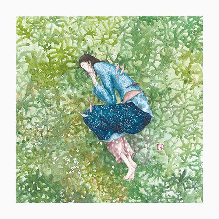 Pictura Gaëlle Boissonnard Tarjeta Doble - Acabado en Barniz de Relieve UV Grueso - Laminado Mate de Tacto Suave - 16x16cm - Papel con Certificacion F 1