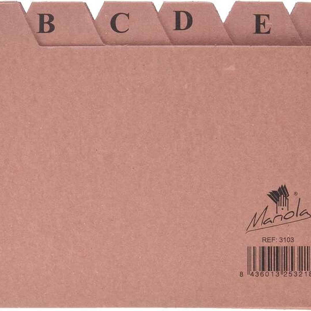 Mariola Indice A-Z Nº3 para Fichero - Medidas 150x100mm - Color Marron 1