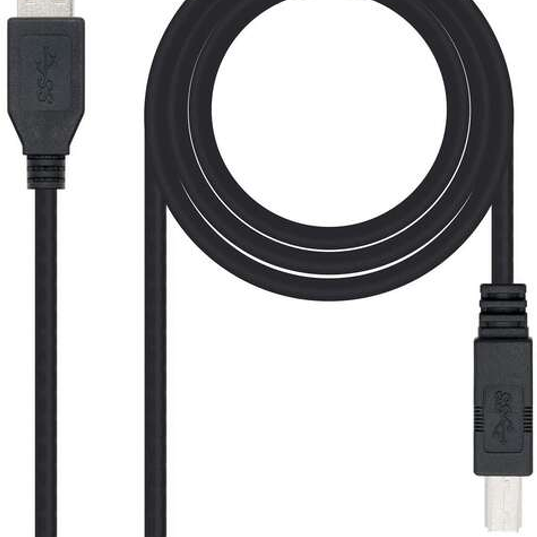 Nanocable Cable de Impresora USB-A 3.0 Macho a USB-B Macho 2m 1