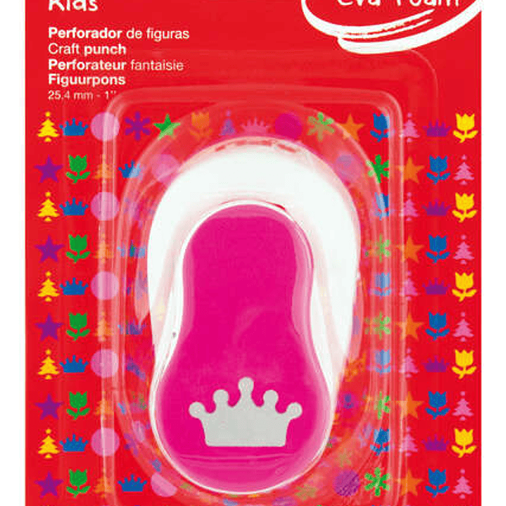 Apli Perforadora de Papel y Goma Eva en Forma de Corona - Figura de 25.4mm - Perforadora de Alta Calidad para Papel, Carton, Cartulina o Goma Eva de H 1
