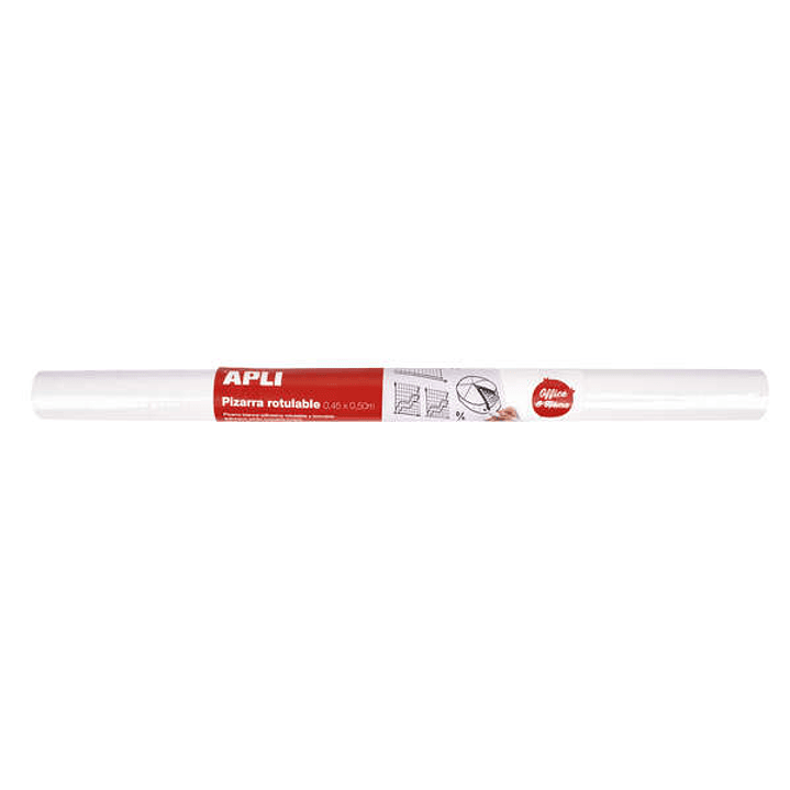 Apli Pizarra Blanca Adhesiva en Rollo 500x450 - Facil de Cortar y Pegar - Ideal para Presentaciones y Notas - Color Blanco 1