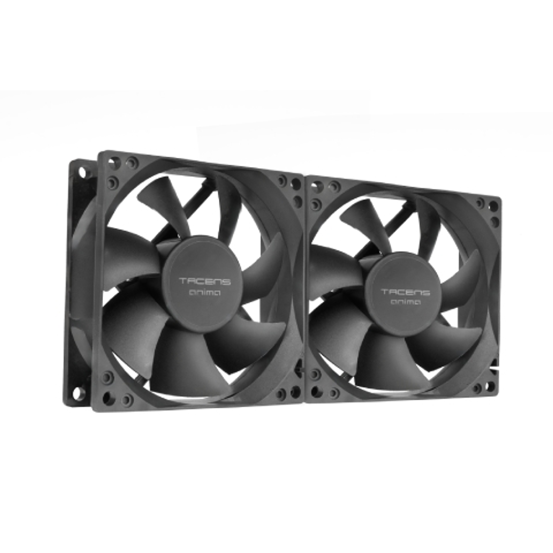 Tacens Anima AF8X2 Pack de 2 Ventiladores de 80mm - Rodamientos Fluxus - Color Negro 1