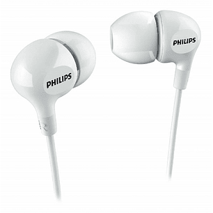 Philips Auriculares Intraurales con Cable - Jack 3.5mm - Microfono Integrado - Aislamiento Pasivo del Ruido - Boton Multifuncion - Color Blanco