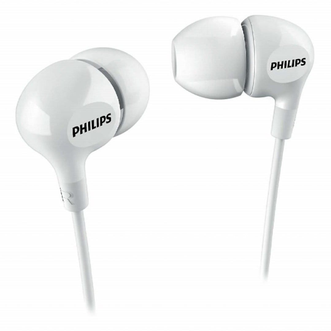 Philips Auriculares Intraurales con Cable - Jack 3.5mm - Microfono Integrado - Aislamiento Pasivo del Ruido - Boton Multifuncion - Color Blanco 1