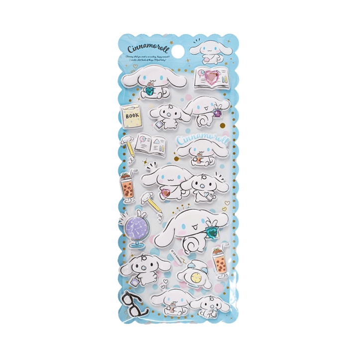 Comansi Pegatinas en Relieve Cinnamoroll 10 x 21 cm - 2 Modelos - Efecto 3D - Estilo Kawaii 1