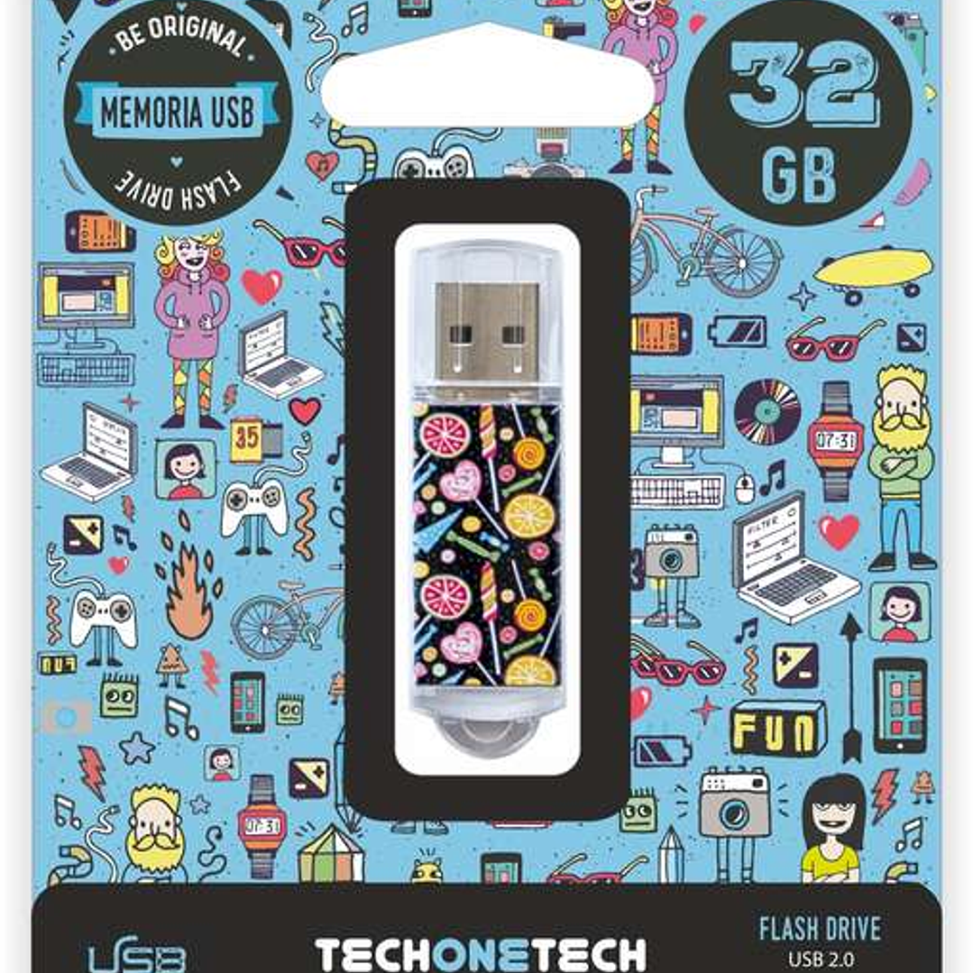 TechOneTech Candy Pop Memoria USB 2.0 32GB (Pendrive) 1