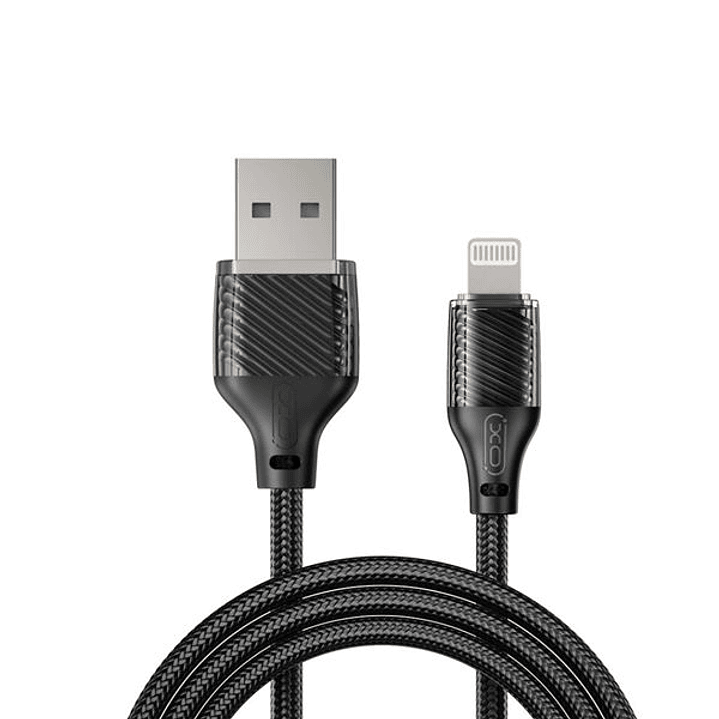 XO Cable USB-A Macho a Lightning - Carga y Transmision de Datos Alta Velocidad - 6A - 1m - Color Negro 1
