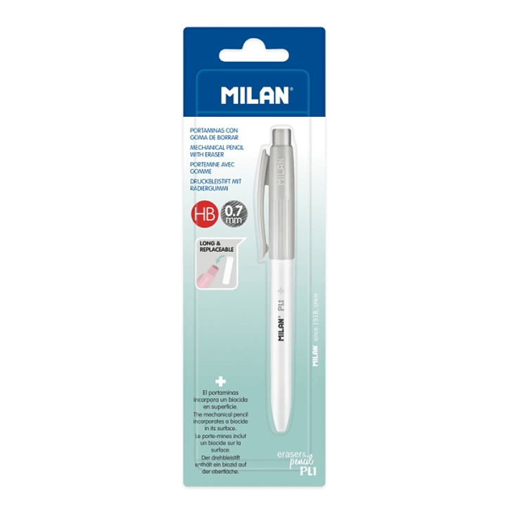 Milan Pl1 + Portaminas 0.7mm - Superficie Antibacteriana - Color Gris 1