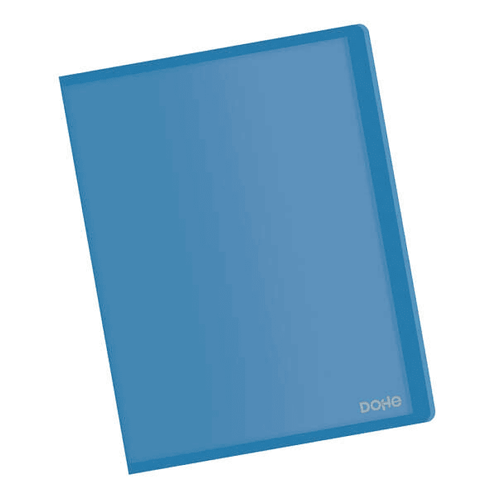 Dohe Carpeta con 10 Fundas A4 - Tapa Flexible de Polipropileno - Fundas Transparentes Soldadas - Color Azul 1