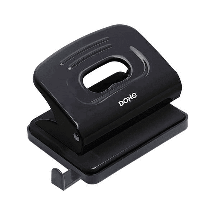 Dohe Taladro Perforador Metalico - Hasta 16 Hojas - Guia y Deposito - Color Negro 1