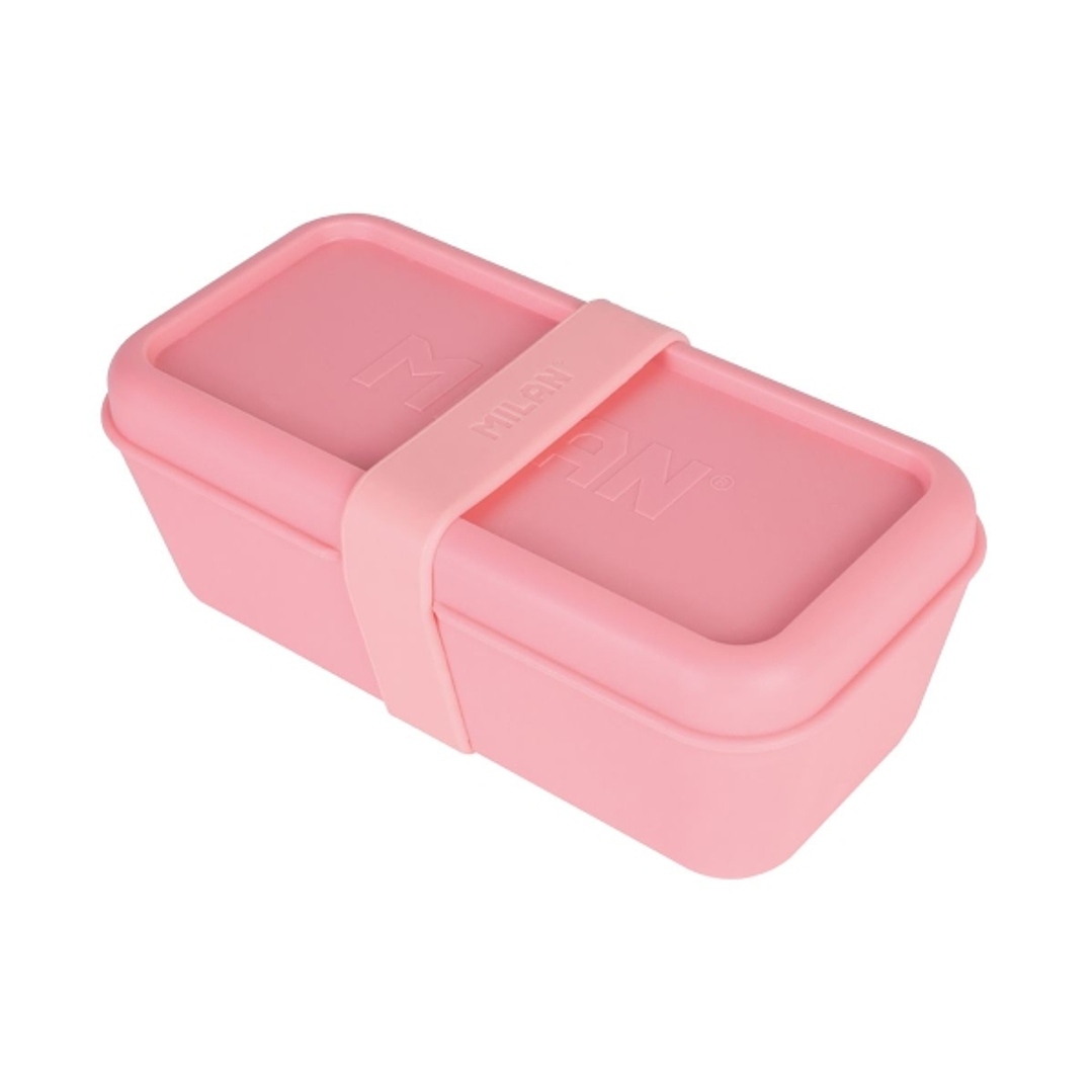 Milan Coleccion 460 Fiambrera Rectangular 0.75L - Apta para Microondas, Lavavajillas y Congelador - Libre de BPA - Divisor Interior Movil - Medidas 20 1