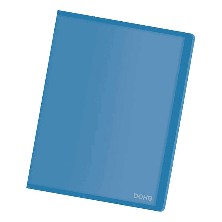 Dohe Carpeta con 20 Fundas Transparentes Soldadas A4 80mic - Tapa Flexible de Polipropileno - Color Azul 1