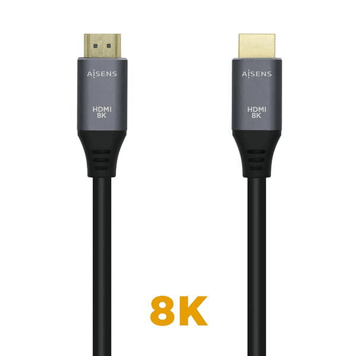 Aisens Cable HDMI V2.1 Ultra Alta Velocidad 8K@60Hz 48Gbps - A/M-A/M - 0.5m - Color Negro 1