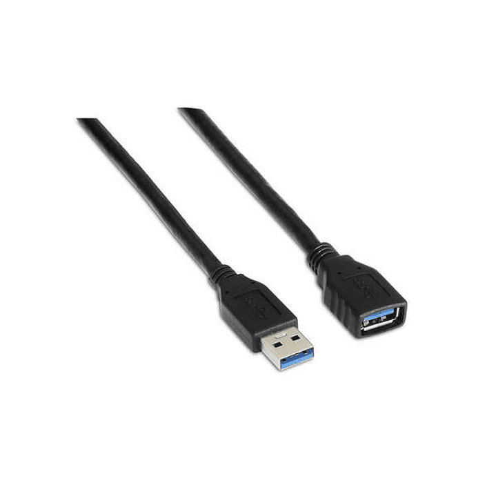 Aisens Cable Extension USB 3.0 - Tipo A Macho a A Hembra - 1.0m - Color Negro 1
