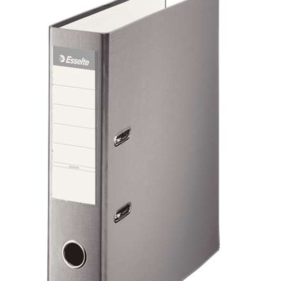 Esselte Archivador de Palanca - Formato Folio - Lomo 75mm - Capacidad para 500 Hojas - Color Gris 1
