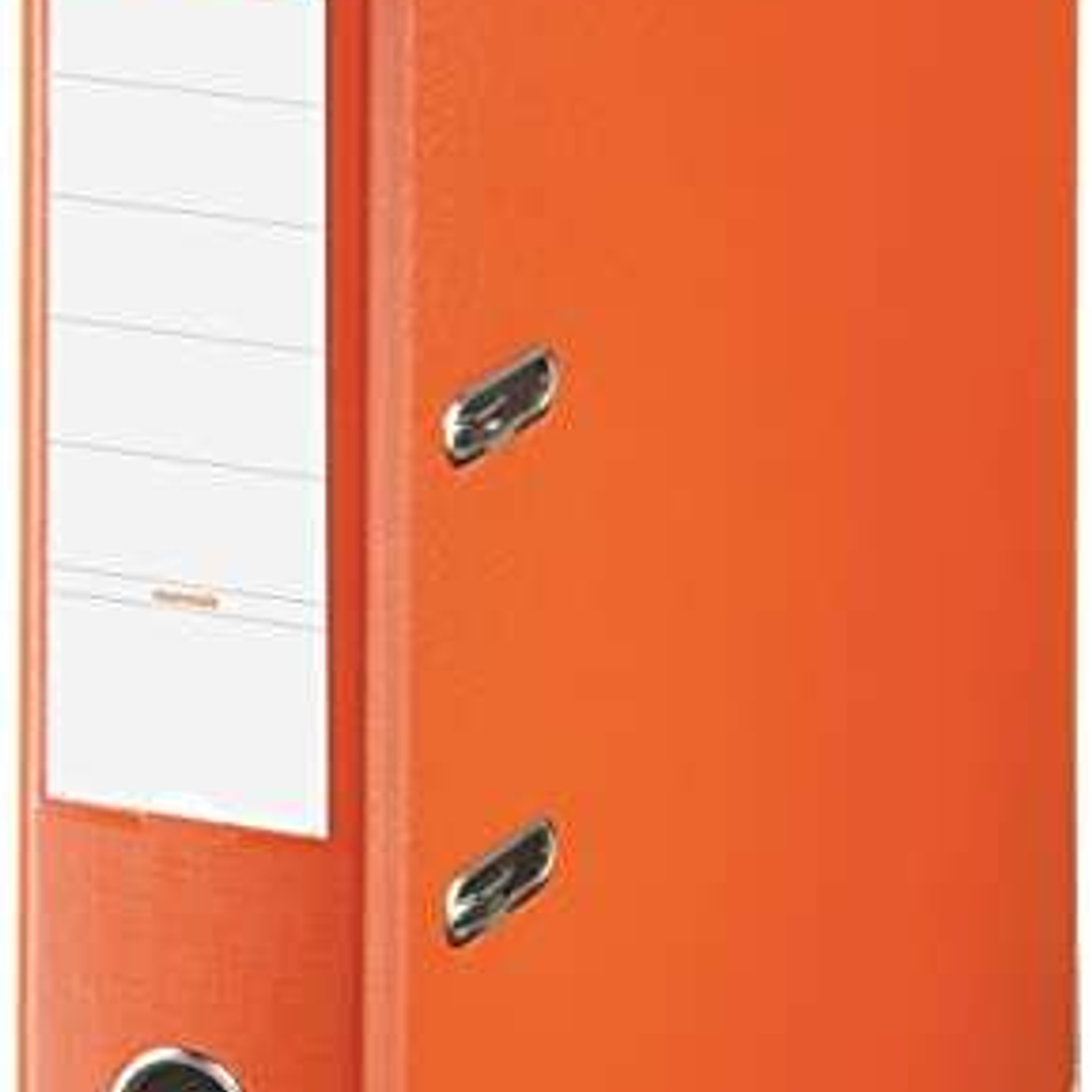Esselte Archivador de Palanca - Formato Folio - Lomo 75mm - Capacidad para 500 Hojas - Color Naranja 1