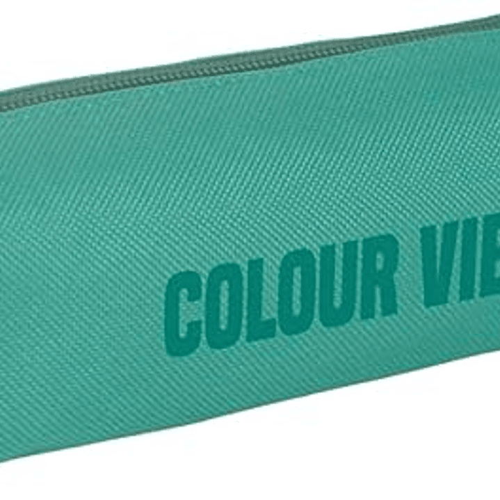 Dohe Colour Vibes Portatodo Cuadrado - Cierre con Cremallera y Tirador de Goma - Color Verde 1