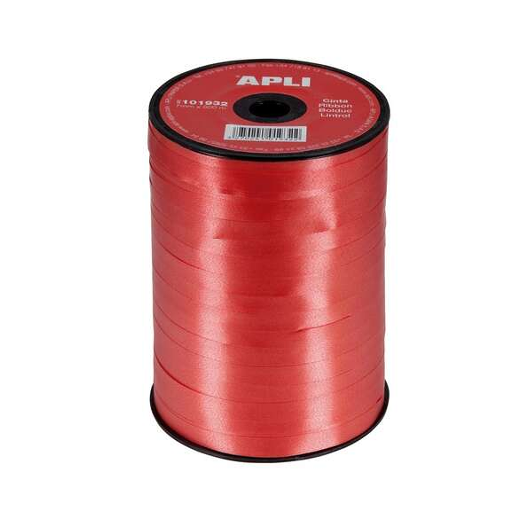 Apli Rollo de Cinta para Envolver Regalos de 7mmx400m - Color Rojo 1