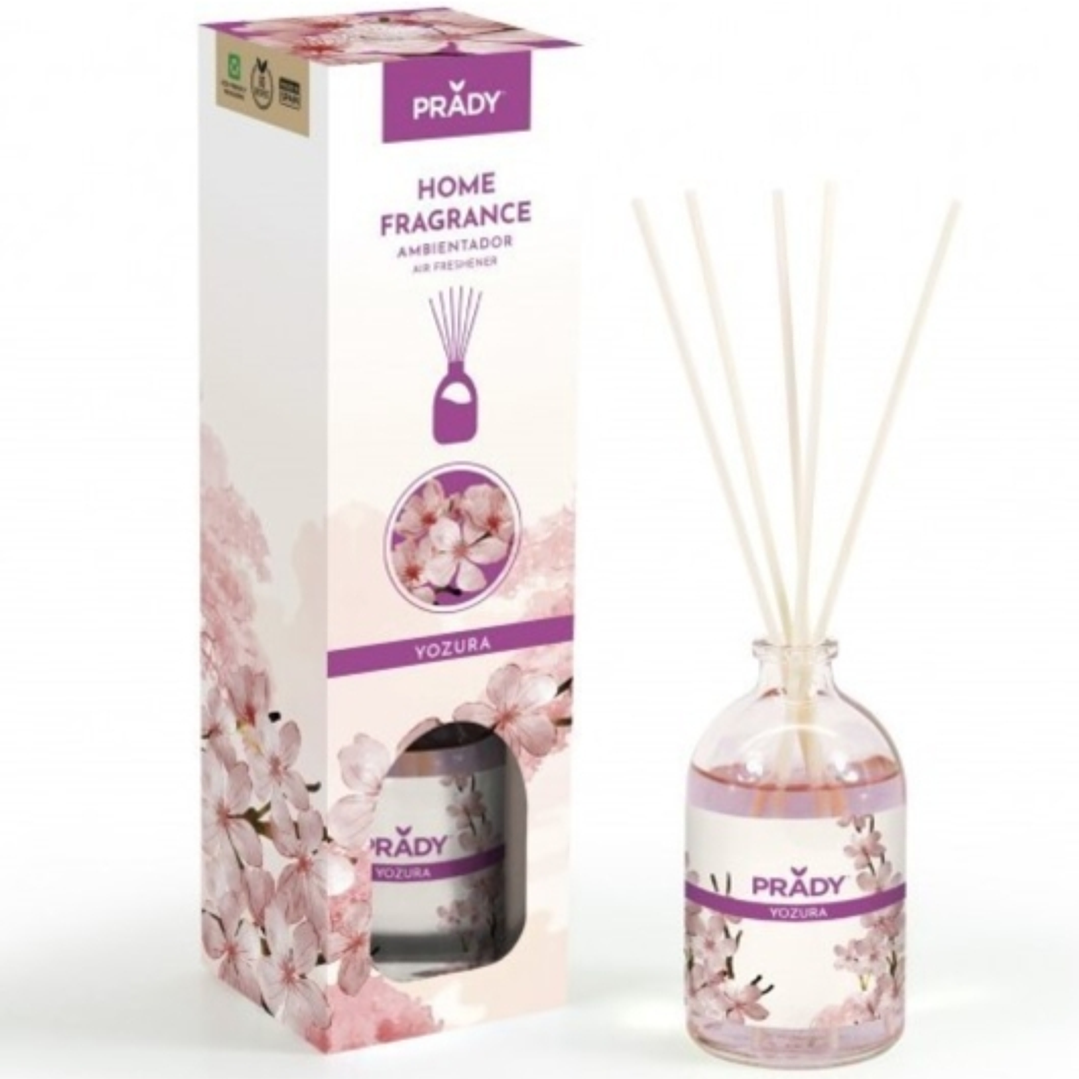 Prady Ambientador Mikado Yozura - Frasco de Cristal 100 ml y Varitas Difusoras 1