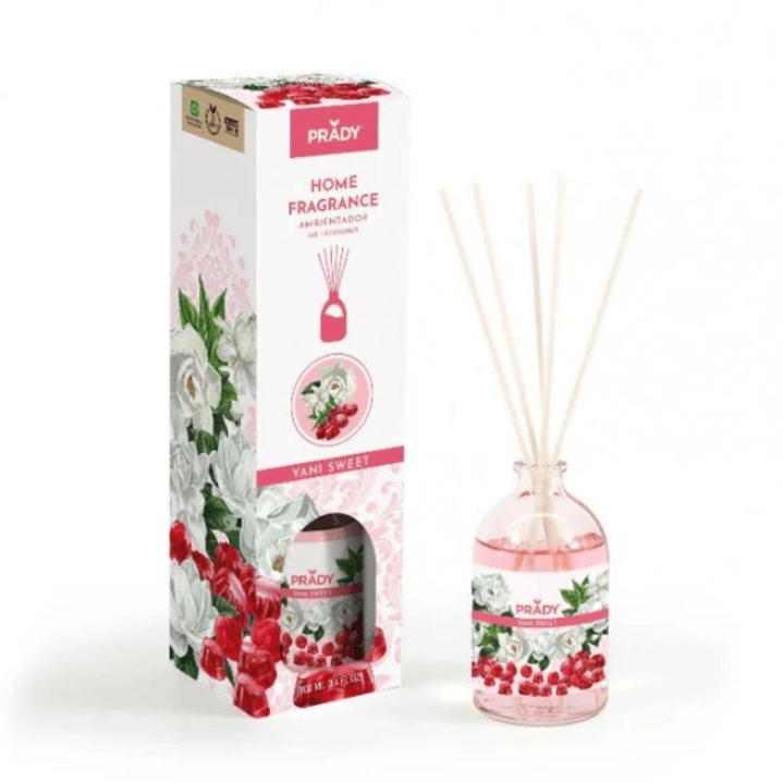 Prady Ambientador Mikado Yani Sweet - Frasco de Cristal 100 ml y Varitas Difusoras 1