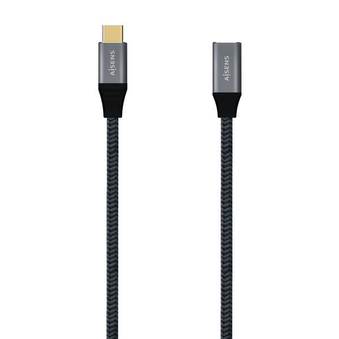 Aisens Cable USB 3.2 GEN2x2 Aluminio 20GBPS 5A 100W - TIPOUSB-C/M-USB-C/H - 1.0M - Color Gris 1