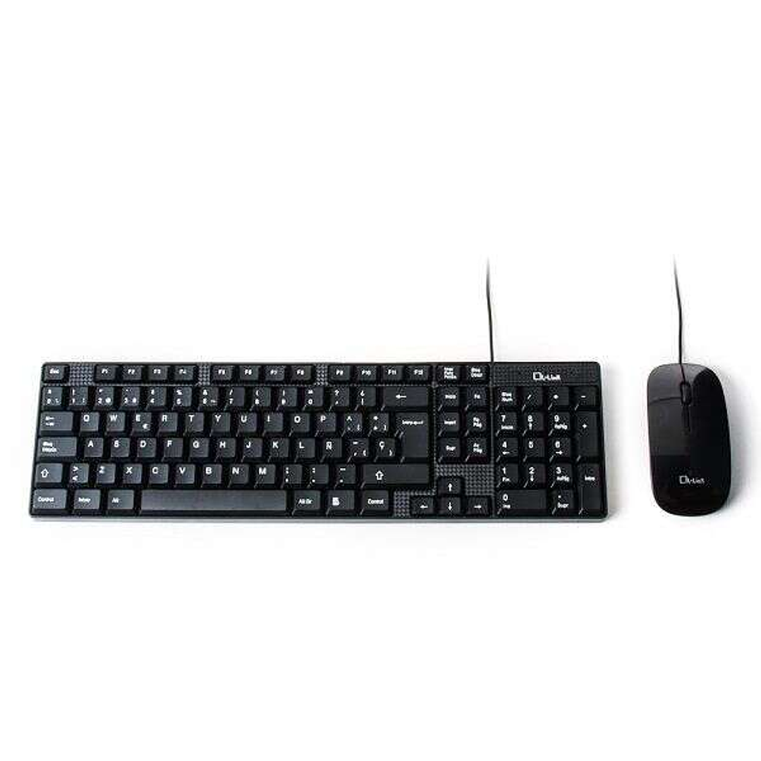 L-Link Pack USB Teclado + Raton 800dpi 3 Botones - Cable de 1.50m - Uso Ambidiestro - Color Negro 1