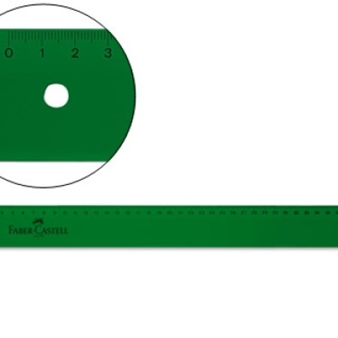 Faber-Castell Regla Tecnica Recta 40cm - Color Verde Transparente 1