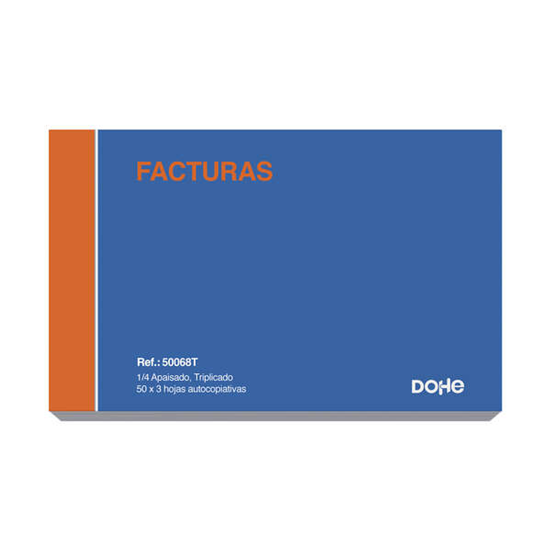 Dohe Talonarios Preimpresos a Dos Tintas en Papel Autocopiativo - 100 Hojas - Cuarto Apaisado - Triplicado 1