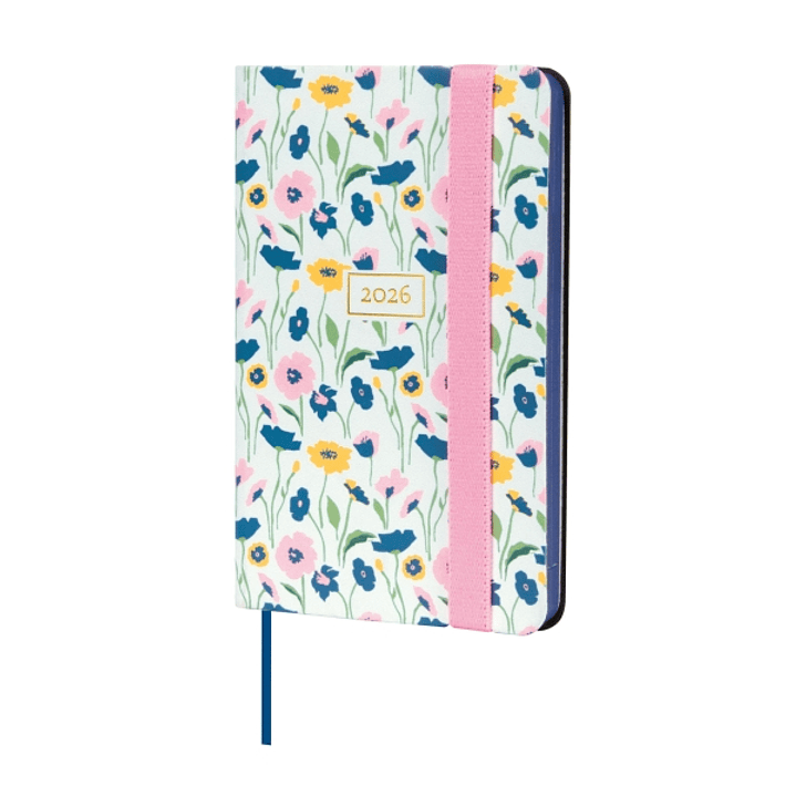 Finocam Flexi Joy Agenda - Anual 2026 - Tapa Blanda - Formato F2 - 85x13x130mm - Semana Vista Horizontal - Tematica de Flores 1