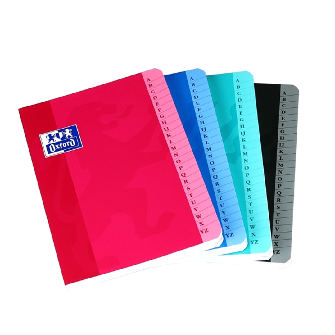 Oxford Indice Alfabetico Cosido Tapa Blanda A5+ - Organizacion Eficiente - Tamaño Practico - Diseño Resistente 1