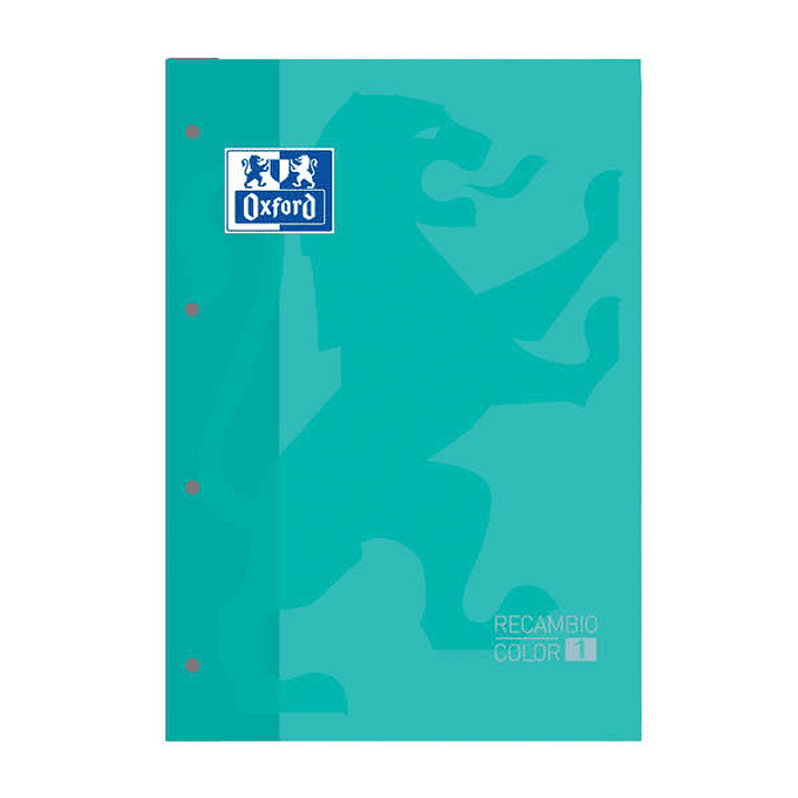 Oxford School Classic Cuaderno de Recambio - Tamaño A4 - Tapa Blanda - Encolado - Cuadricula 5x5 - 80 Hojas - Color Ice Mint 1