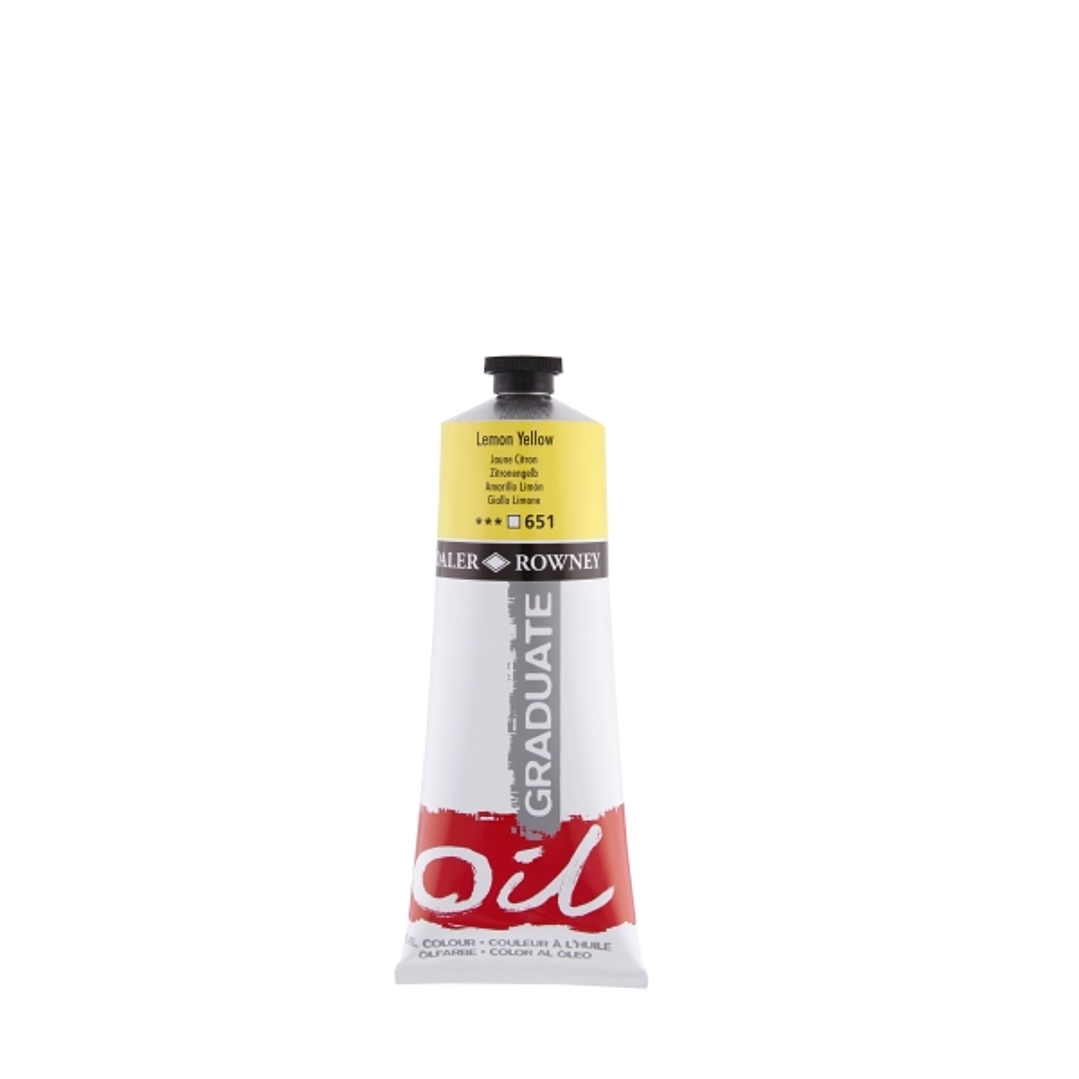 Daler Rowney Graduate Pintura al Oleo - Tubo de Aluminio - 220ml - Color Amarillo Limon 1