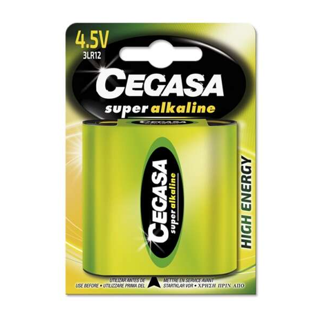 Cegasa Super Alkaline Pack de 1 Pila 3LR12 4.5V - Alta Tecnologia - Fiabilidad - Elevado Rendimiento - Maximas Prestaciones 1