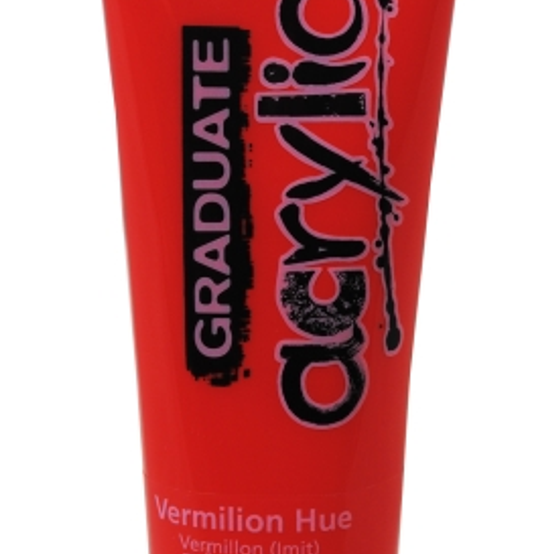 Daler Rowney Graduate Pintura Acrilica - Tubo de Plastico - 120ml - Color Bermellon 1