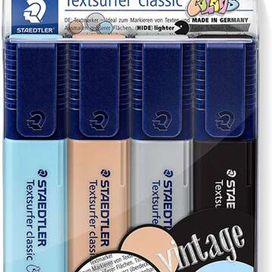 Staedtler Textsurfer Classic 364 Pack de 4 Marcadores Fluorescentes - Secado Rapido - Trazo 1 - 5mm Aprox - Colores Surtidos 1