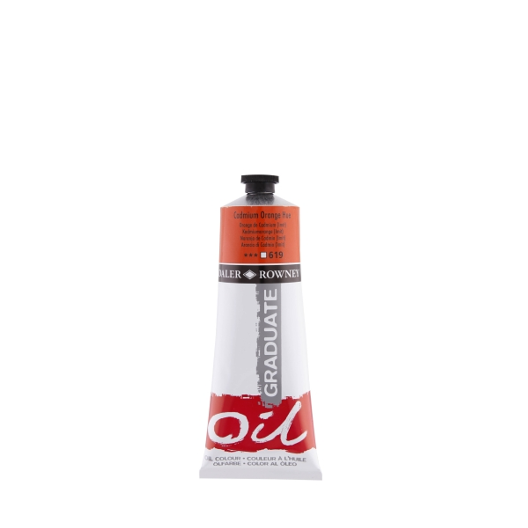 Daler Rowney Graduate Pintura al Oleo - Tubo de Aluminio - 220ml - Color Naranja de Cadmio 1