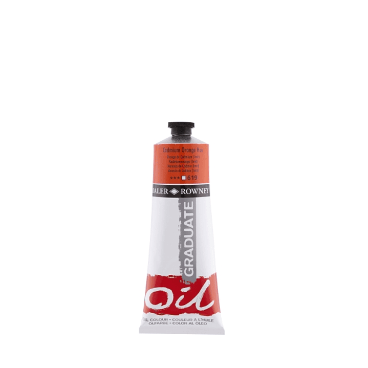 Daler Rowney Graduate Pintura al Oleo - Tubo de Aluminio - 220ml - Color Naranja de Cadmio 1