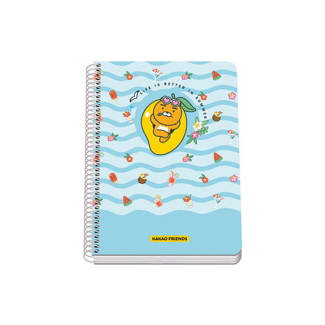 Dohe Kakao Friends Summer Holiday Cuaderno Espiral Tapa Rigida - Tamaño A5 de 80 Hojas 90gr - Hojas con Cuadricula 4mm 1