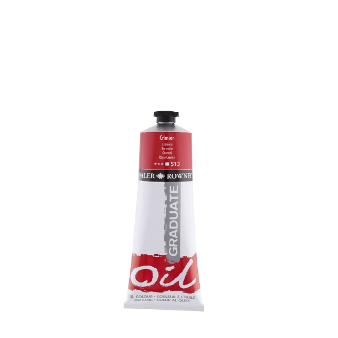 Daler Rowney Graduate Pintura al Oleo - Tubo de Aluminio - 220ml - Color Carmesi 1
