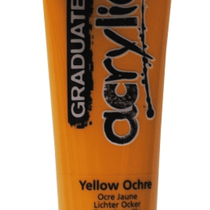 Daler Rowney Graduate Pintura Acrilica - Tubo de Plastico - 120ml - Color Ocre Amarillo 1
