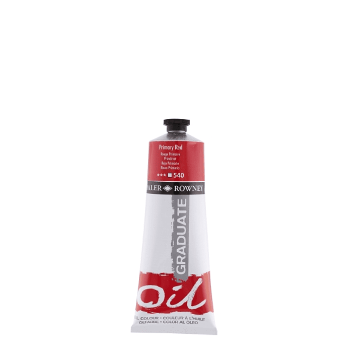 Daler Rowney Graduate Pintura al Oleo - Tubo de Aluminio - 220ml - Color Rojo Primario 1