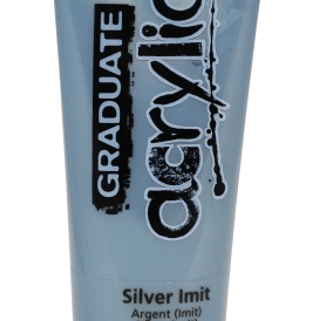 Daler Rowney Graduate Pintura Acrilica - Tubo de Plastico - 120ml - Color Imitacion Plata 1