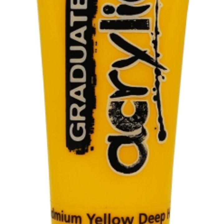 Daler Rowney Graduate Pintura Acrilica - Tubo de Plastico - 120ml - Color Amarillo de Cadmio Profundo 1